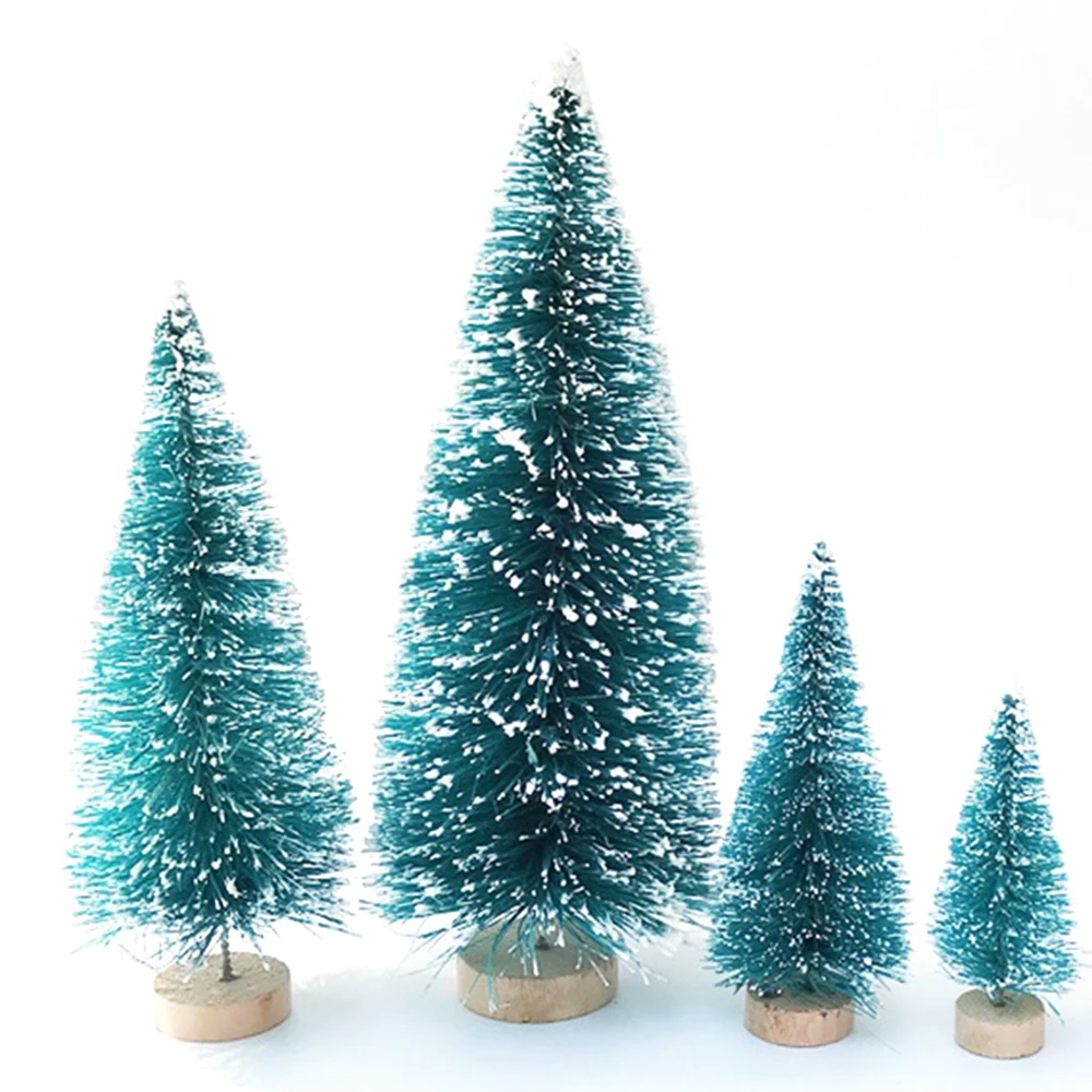 

New 32Pcs/set Artificial Tabletop Mini Christmas Tree Decorations Festival Miniature Xmas Tree Dropshipping