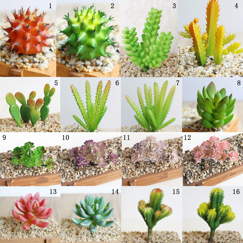 Vivid Faux Cactus Plants Artificial Succulent Flower for Garden Window Office Home Decor Room Shop Cafe Display