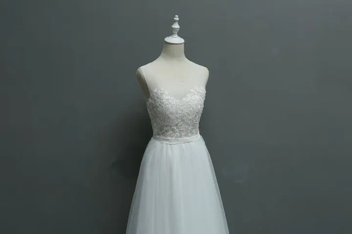 New Arrival Brief Fresh Exquisite Embroidery Lace Seaside Wedding Bridesmaid Dress/Wedding Photograph Dress 580 5