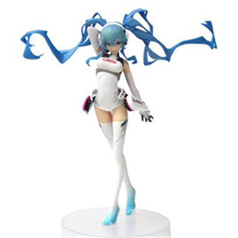 

[PCMOS] New Japanese Anime Hatsune Miku 2014 Version Racing Miku 18cm/7inch PVC Figure No Box Model Toy Collection 5598-L