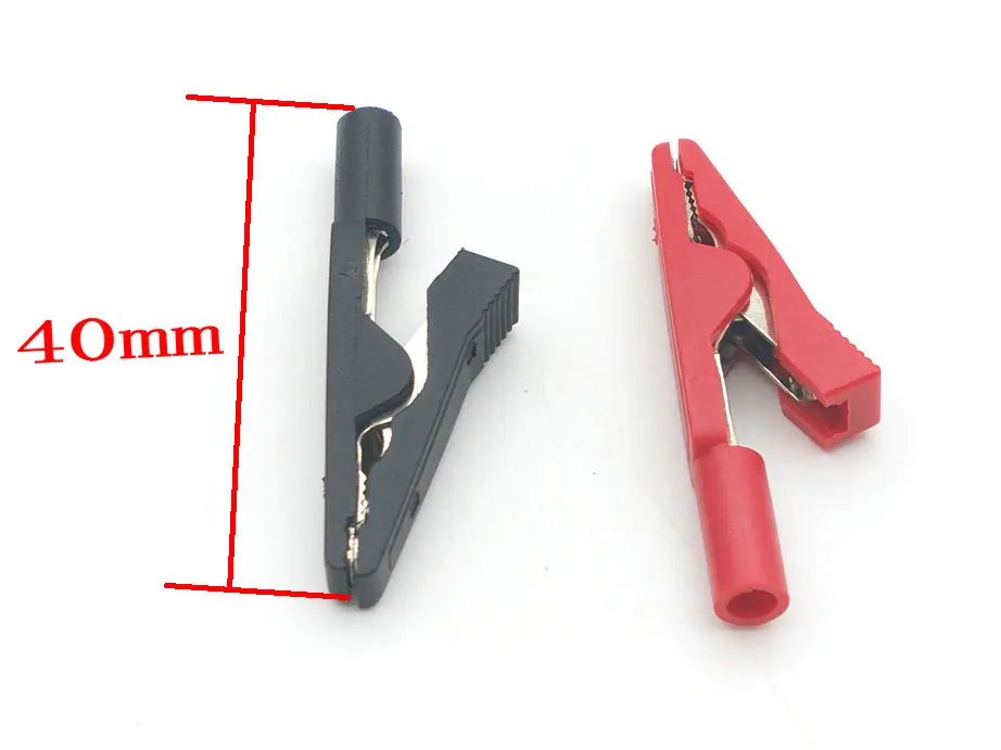 20 PZ MORSETTI di prova elettrici per batterie morsetti a molla mini