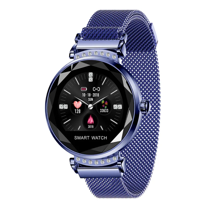 Смарт-Браслет фитнес-часы для женщин умный браслет женские роскошные часы соединяются с android для iphone 7 8 X samsung huawei - Цвет: blue A