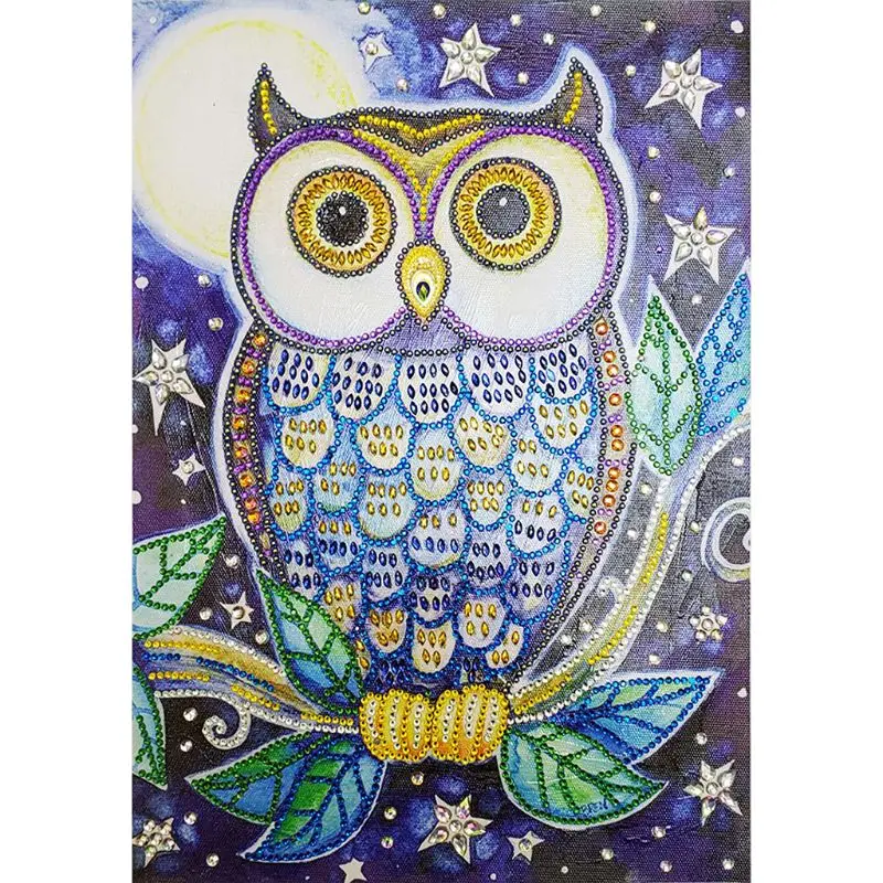 

Starry Sky Owl 5D Special Shaped Diamond Painting Embroidery Needlework Rhinestone Crystal Cross Craft Stitch Kit DIY