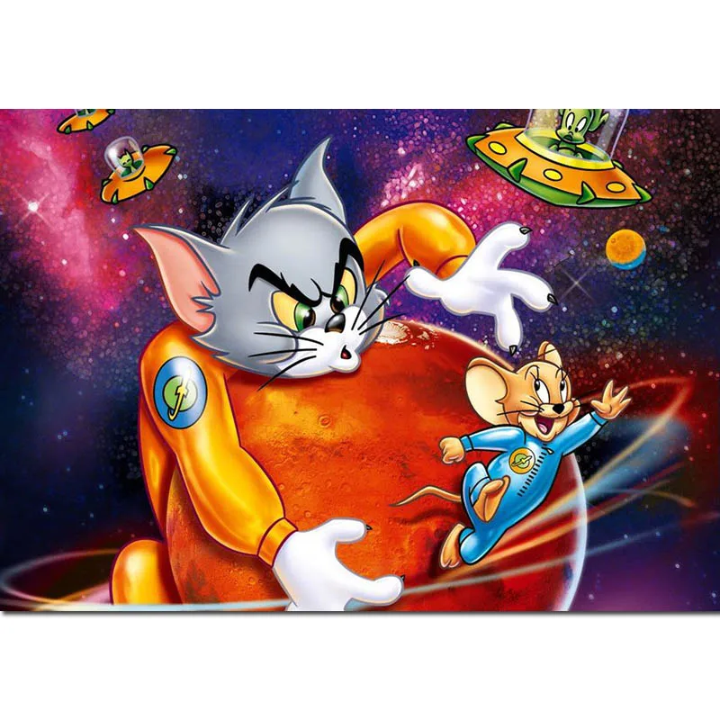

Cartoon Diamond Painting Tom And Jerry 3d Diamond Embroidery Cat And Mouse Full Square 5d Diy Rhinestone Home Decor Art Gift X16