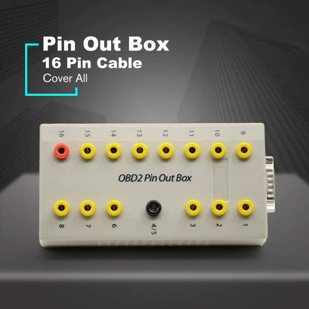 OBD2 Pin-код коробка тестер Разрыва Разъем Авто Диагностический разводки выводов окна автомобиля протокол детектор авто может Тесты коробка 16 Pin кабель