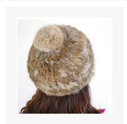 Free shipping Big rabbit hair ball male and female rabbit fur hat fur hat beret ms baotou hat parent-child model