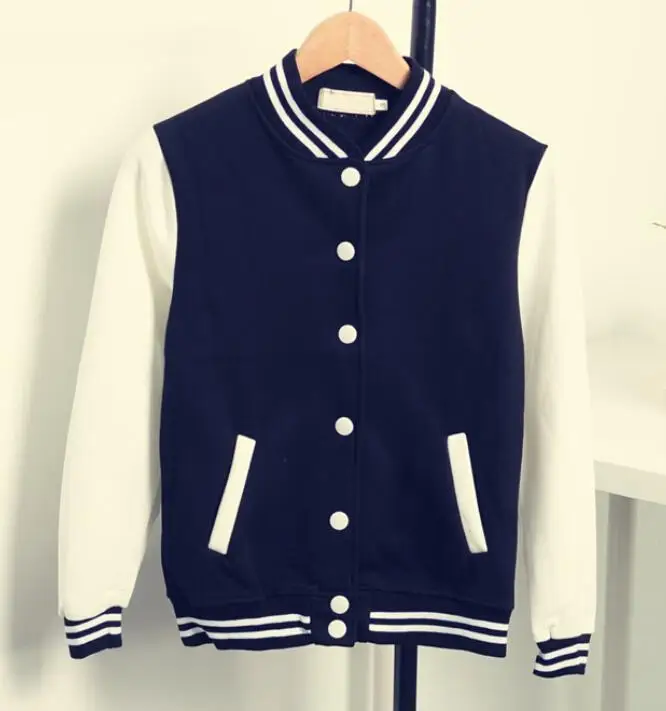 stars style baseball uniform long sleeve thicken Fleece jacket high ...