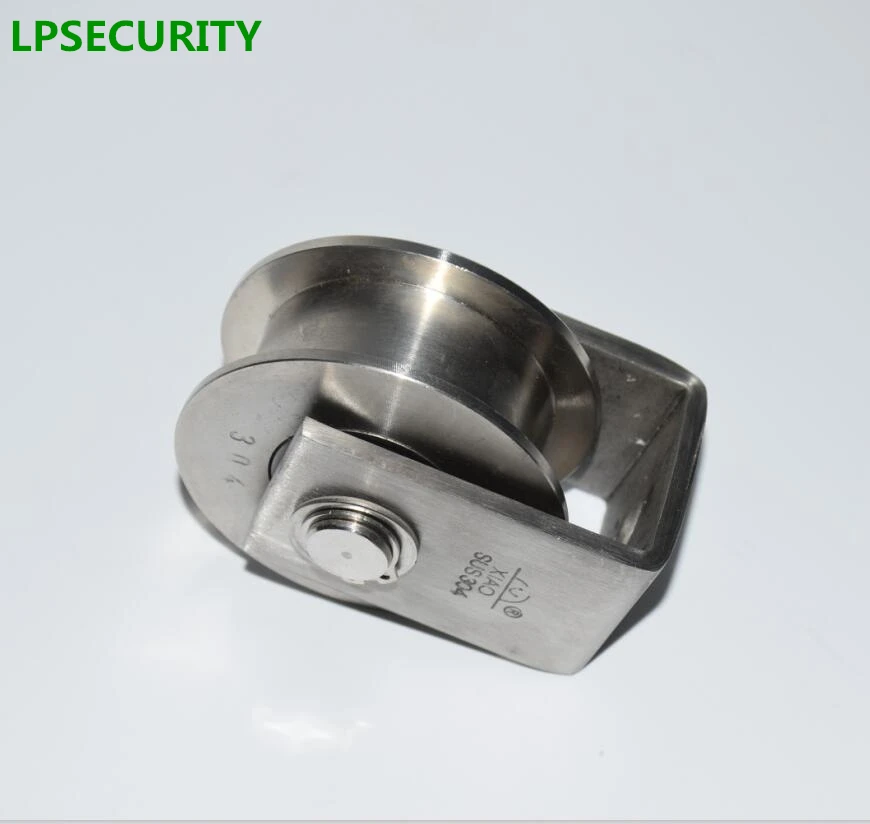 

LPSECURITY 304 stainles steel gate roller /gate slide/gate wheel/gate pulley with H shape groove 2 inch model total height 54mm