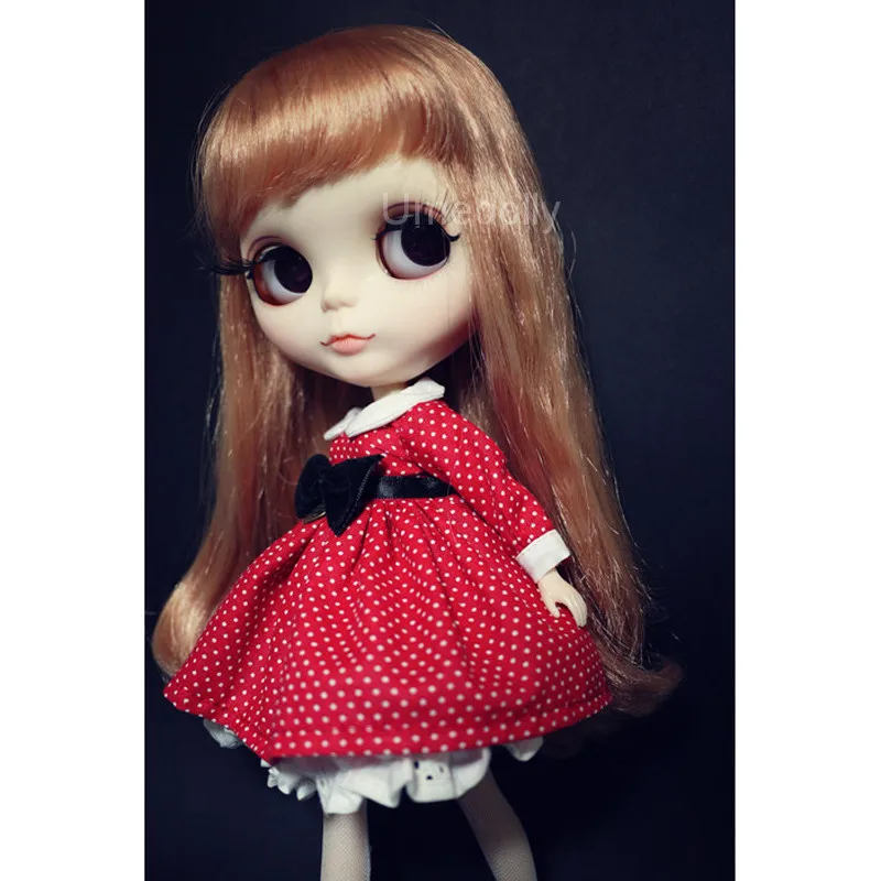 1 комплект красивое красное платье в горошек для Blyth Licca кукла Azone аксессуары