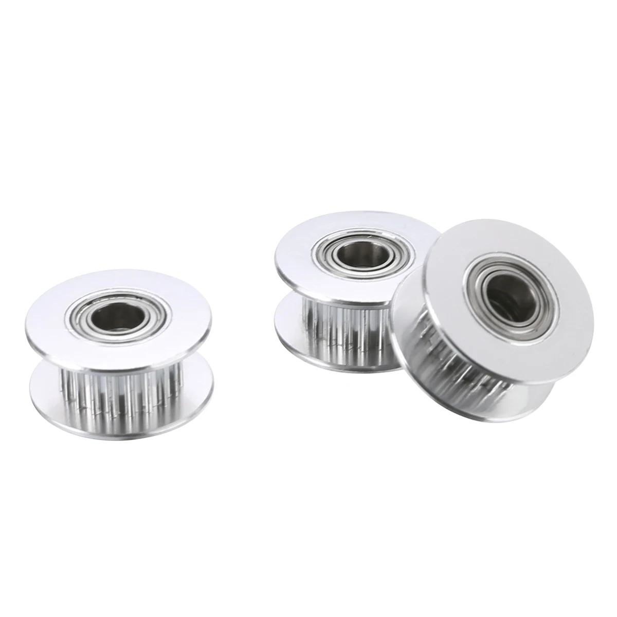 3D Printer Accessories 3pcs 20T GT2 5mm Bore 6mm Belt Smooth Idler Pulley with Bearing New Mayitr
