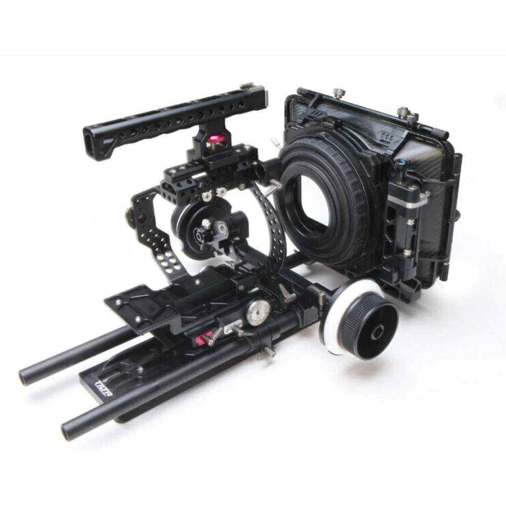 Tilta 19 мм FS700 Pro Рог комплект камеры клетка+ Cine Dual Follow Focus+ 4*5.65 углерода матовой коробка для Sony FS700