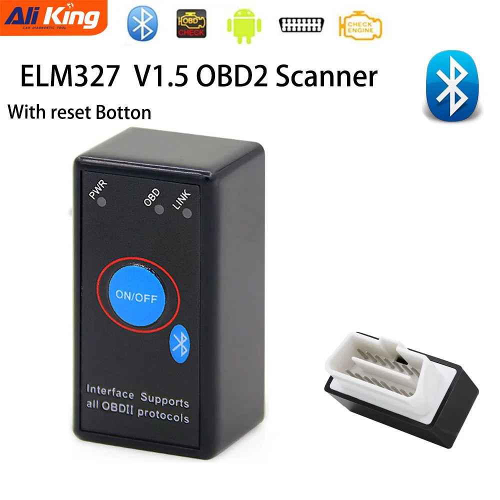 

Super Mini Elm327 Bluetooth OBD2 V1.5 Elm 327 V 1.5 OBD 2 Car Diagnostic-Tool Scanner Elm-327 OBDII Adapter Auto Diagnostic tool