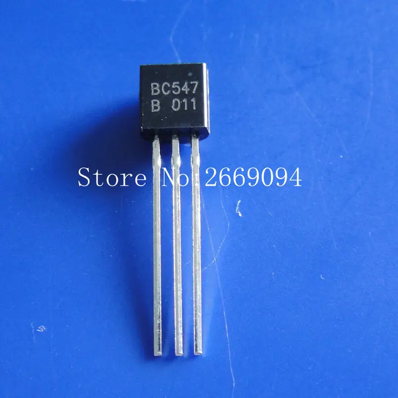 50pcs BC547 BC547B NPN Transistor 45V 0.1A TO 92 Packagein Replacement