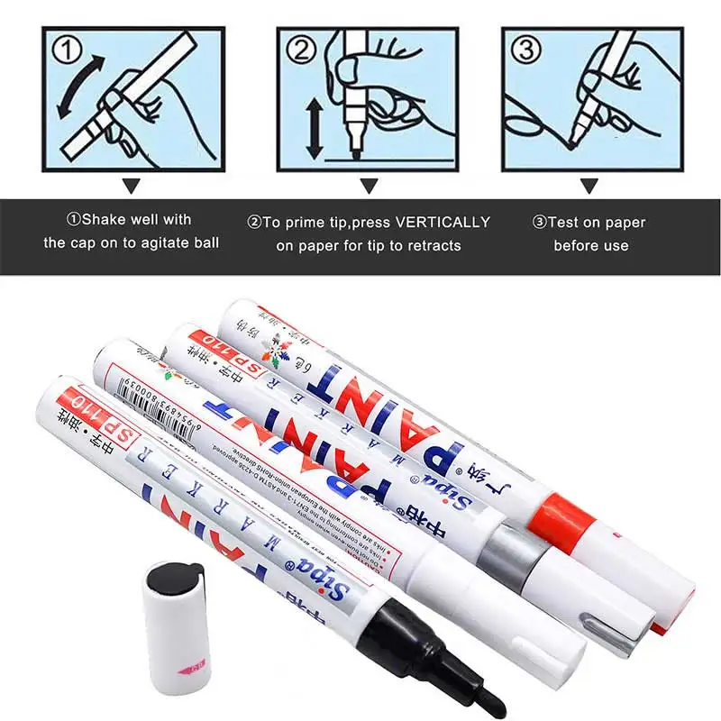 4 цвета, водонепроницаемая автомобильная краска, ручка для ремонта царапин, ручка для удаления краски, маркер, ручка для автомобильных шин, протектора, резина