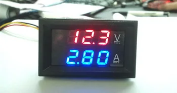 

50pcs 10A Voltmeter Ammeter Blue Red Dual Amp Volt Voltage Current Meter Gauge Tester Panel Digital LED Display