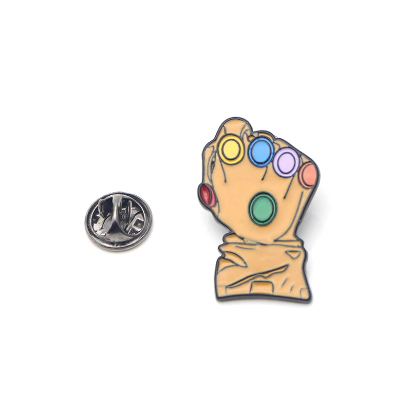 P2545 Dongmanli Thanos Infinity Gauntlet металлические эмалированные значки на булавке, броши, ювелирные изделия из фильма, аксессуары, подарки для фанатов