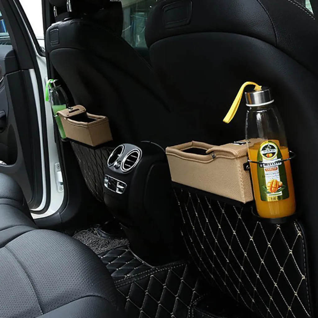 

Car AccessoriesCup Holder Car Seat Gap Crevice Leather Catcher Storage Box Organizer Pocket Cup Holder Cup Holder NEW Styling