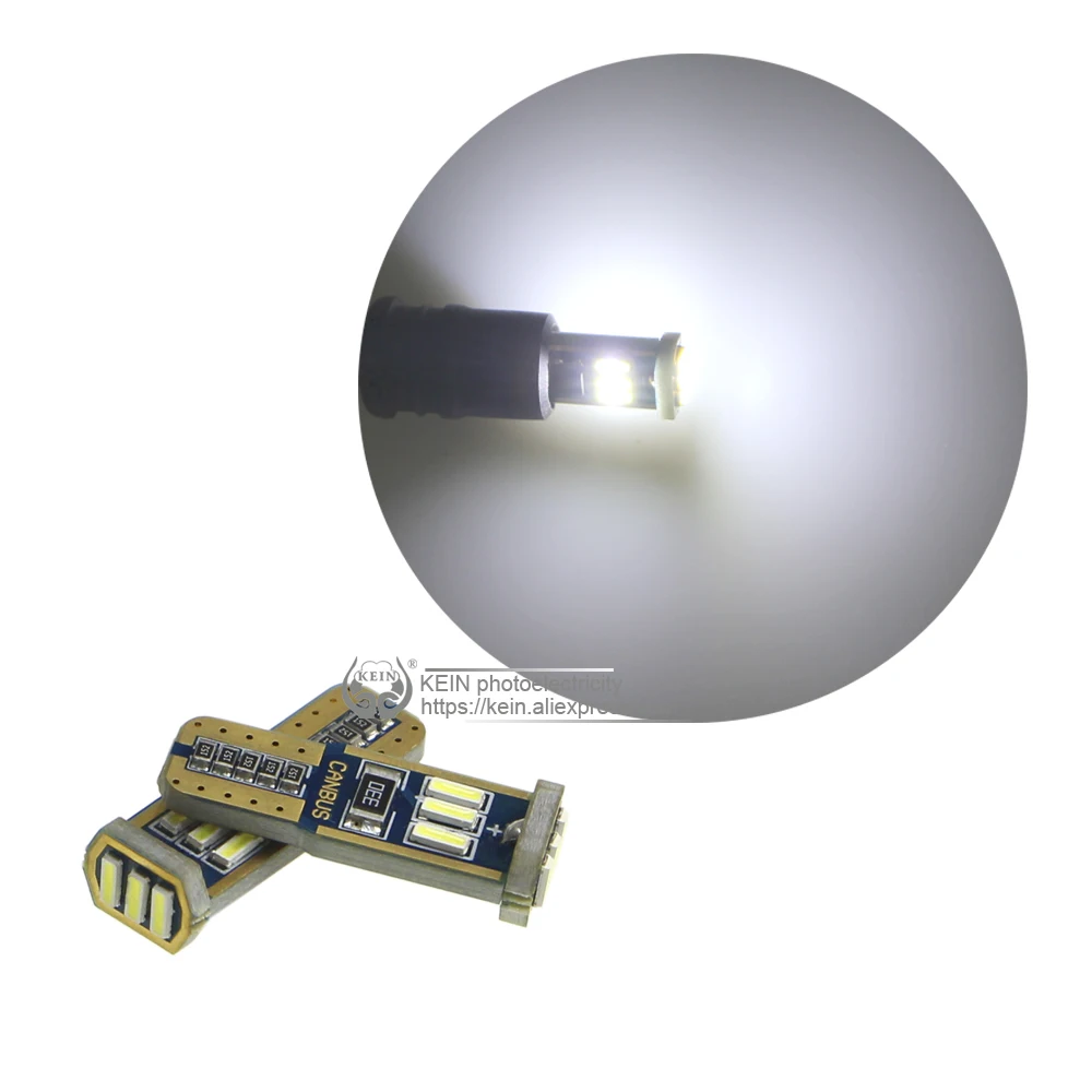 KEIN 6 шт. T10 W5W Светодиодная Лампа 194 9smd 4014 авто автомобиль t10 led 168 номерных знаков