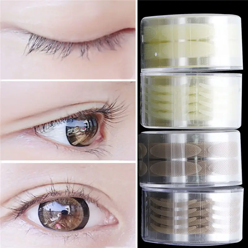 

Top Quality 300 Pair Adhesive Invisible Skin Wide/Narrow Double Eyelid Sticker Net L Tape Make Up