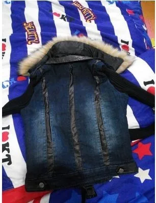 Зимние женские большие ярды короткие толстые джинсовые ватные куртки повседневные зимние пальто с меховым воротником женские джинсовые базовые пальто 010401