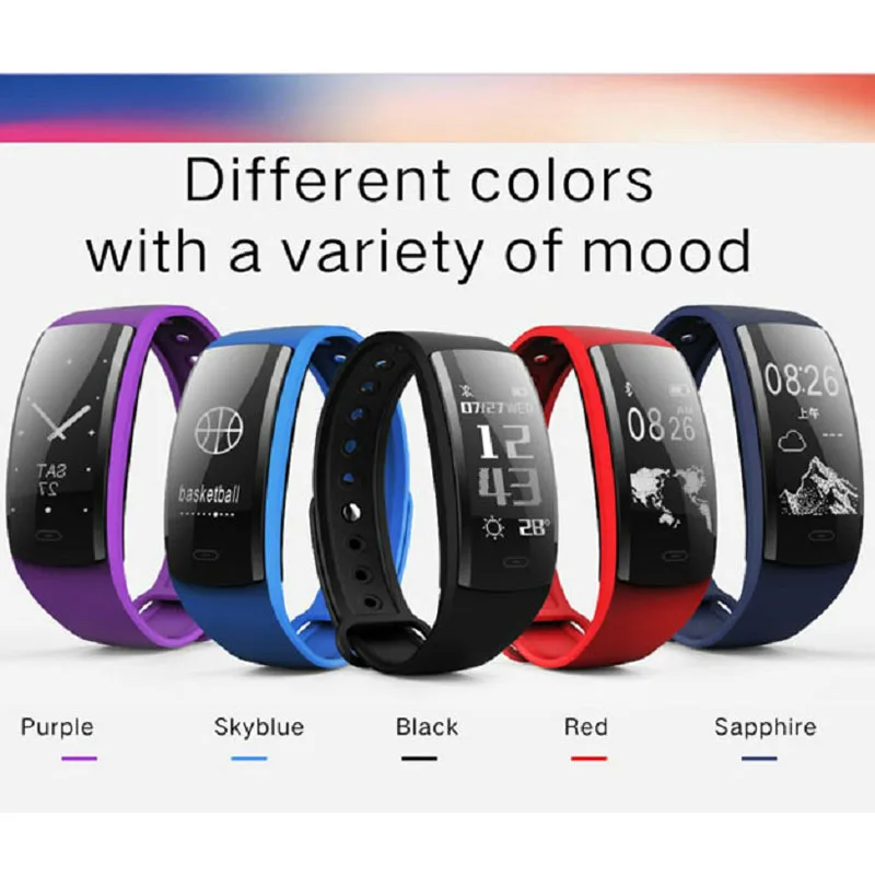 Greentiger QS90 Smart Bracelet Blood Pressure Oxygen Heart Rate Monitor Smart Wristband Fitness Tracker for Andriod IOS VS QS80