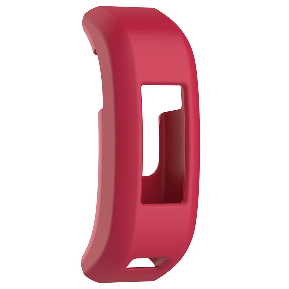 10 Цвета мягкий силиконовый резиновый защитный чехол-бампер Фитнес защитник трекера в виде ракушки кожного покрова чехол для часы Garmin vivosmart HR - Цвет: Rose red