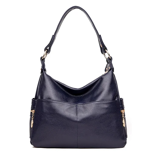 Lanzhixin женские кожаные сумки, женские сумки-мессенджеры, дизайнерская сумка через плечо, женская сумка-тоут на плечо, сумки с верхней ручкой, винтажные 990 - Цвет: Темно-синий