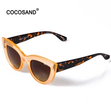 2017new fashion cat eye sunglasses donne ovale occhiali da sole del progettista di marca gradiente Transparent vintage oculos