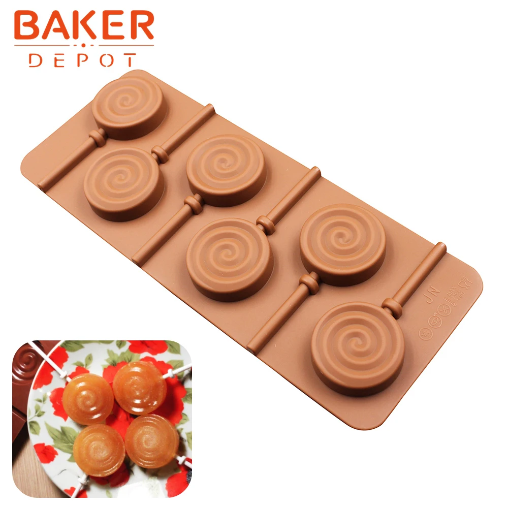 BAKER DEPOT, силиконовая форма для леденцов, для конфет, шоколада, круглая форма для украшения торта, форма для медведя, леденцы, формы для выпечки