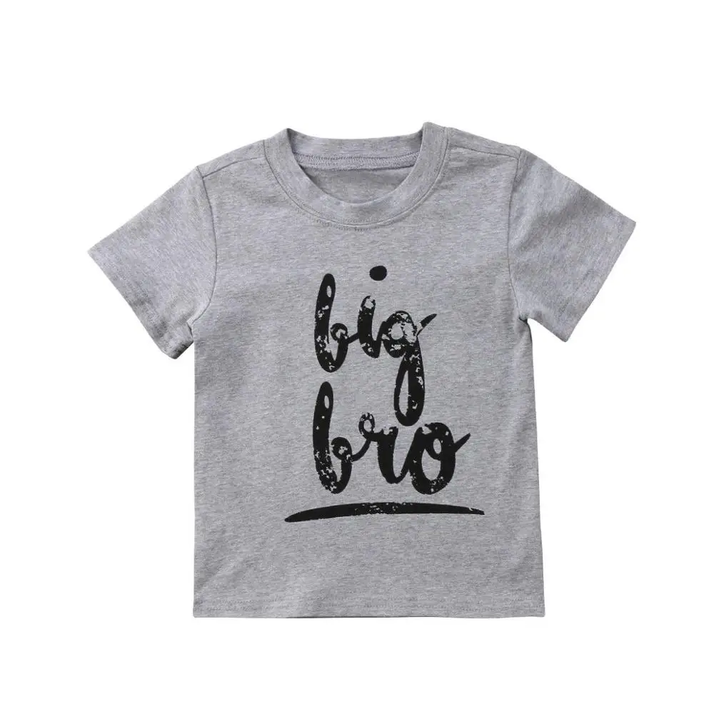 Одинаковая футболка для всей семьи с надписью «Brother and Sister»; повседневная одежда с короткими рукавами - Цвет: Big Brother