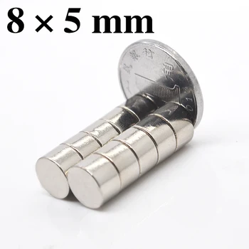

50pcs 8x5mm Strong Round Cylinder Magnets 8x5 mm Rare Earth Neodymium N52 Permanent Magnet Powerful Magnet Round Magnet 8*5mm