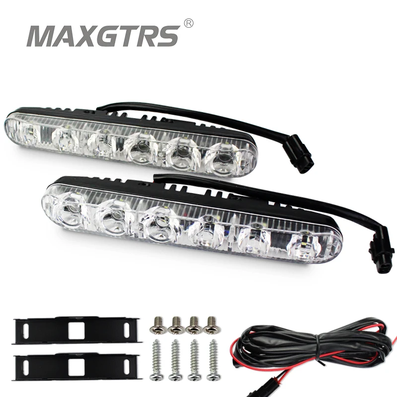

2x High Power Car Headlight DRL High/Low Beam Warning Driving Fog Lamp Auto Head LED Daytime Running Light Len Xenon Turn Signal