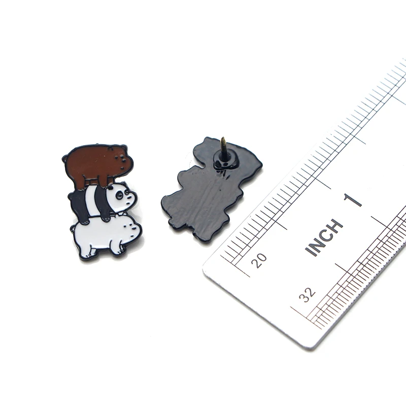 K28 мы вся правда о медведях милые шпильки металлический значок персонажа из мультфильма Kawaii шпильки значок на рюкзак броши на булавке для булавки для воротника