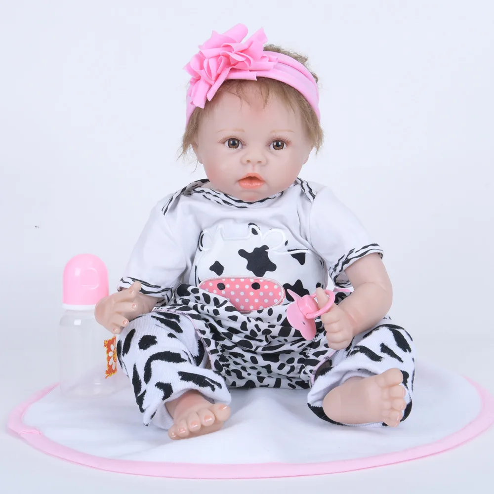 

22 inch Lifelike reborn dolls babies soft reborn baby dolls baby real alive Toys For Girls bebe gift reborn bonecas