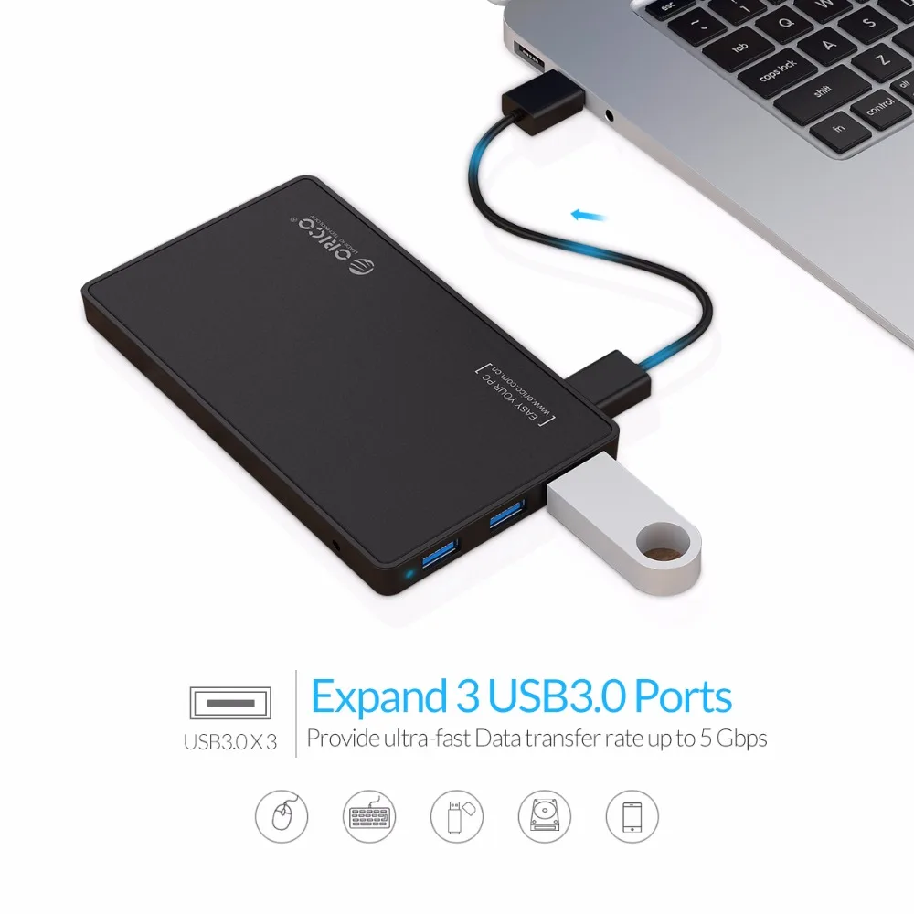 Корпус для жесткого диска ORICO 2 5 дюйма жесткий диск USB 3 0 с портами концентратор