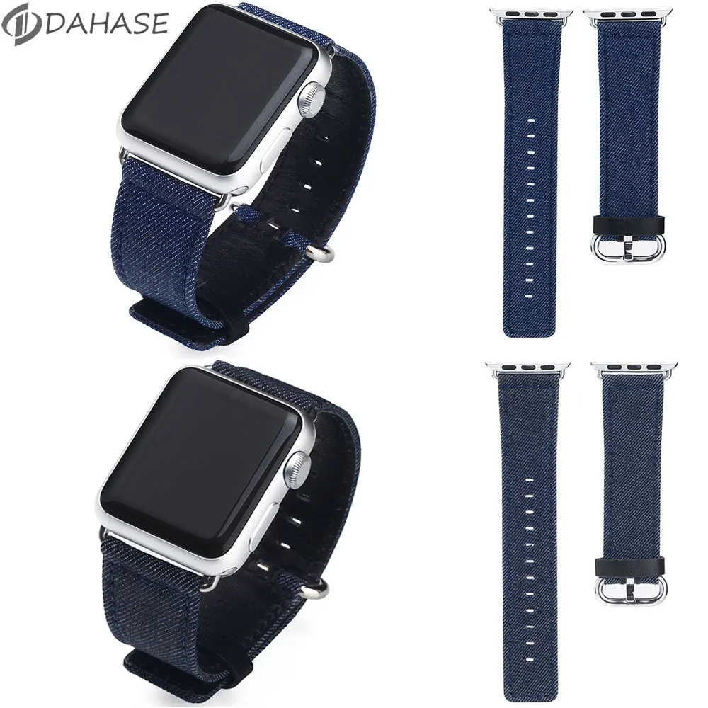 New Arrival Blue Denim Bracelet Fabric Strap for Apple Watch Band for iWatch 1/2 Series 2 42mm 38mm Jean Watchband with Adapters apple-bands-series- : image New Arrival Blue Denim Bracelet Fabric Strap for Apple Watch Band for iWatch 1/2 Series 2 42mm 38mm Jean Watchband with Adapters apple-bands-series-