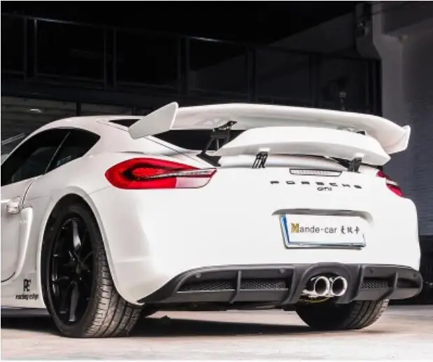 

JIOYNG Carbon Fiber Car Rear Bumper Spoiler Lip, Car Rear Bumper Diffuser For Porsche Cayman 981 GT4 2013 2014 2015