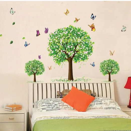 Closing to Nature Green Trees Wall Sticker Home Decor Living Room