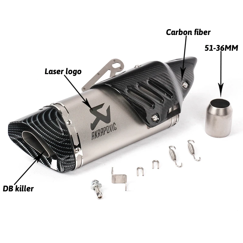 Motocicleta Akrapovic de Escape para R1 R6 R3 Z900 KTM390 K8 modificado Uiversal moto láser Scooter de silenciador de La etiqueta engomada