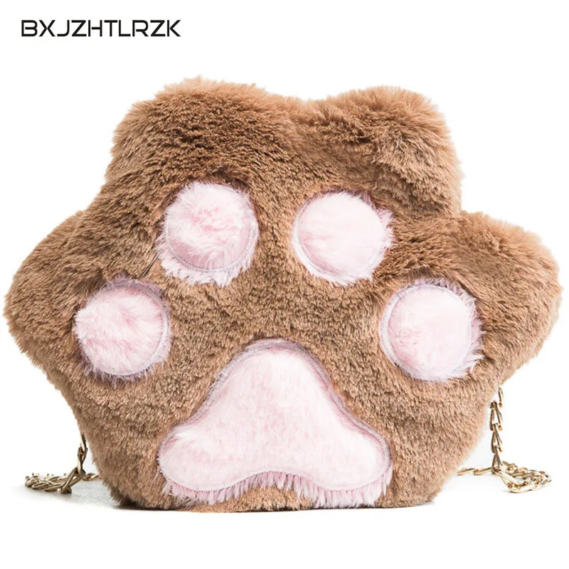

Hot Sale New Arrival Cartoon Cute Cat Paw Coin Purse Purse Bag Womens Wallets And Purses Bag Young Girl Cute Chain Handphone Bag