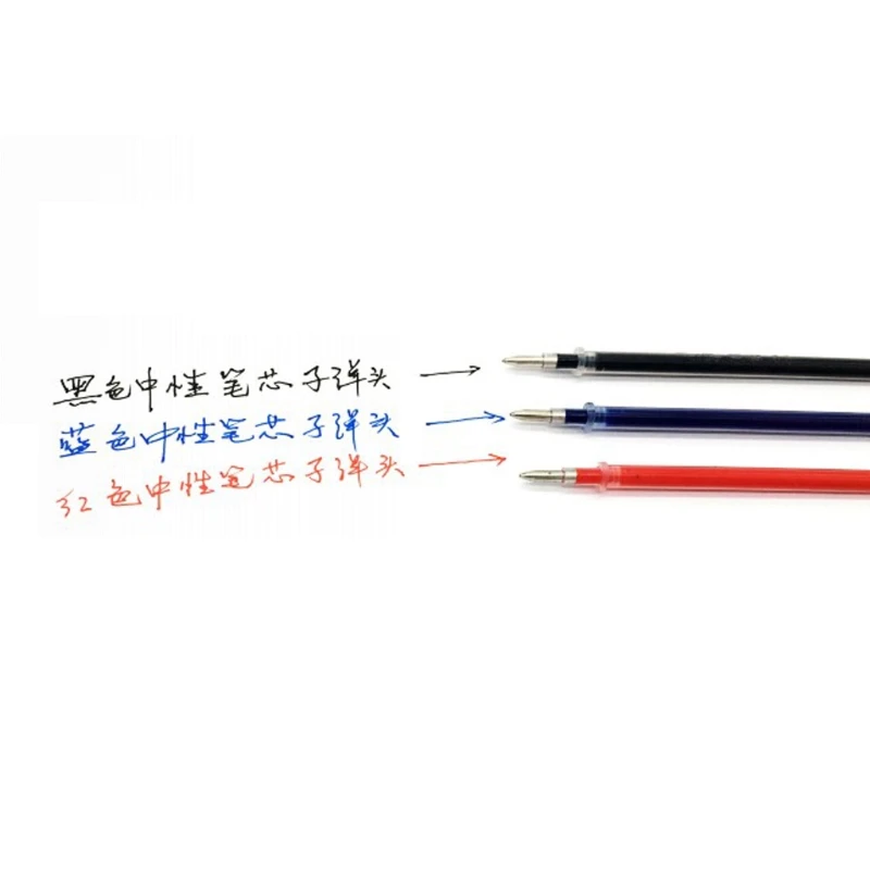 10 шт 0,38 мм 0,5 мм гелевые чернила Шариковая ручка заправка черный синий красный канцелярские принадлежности