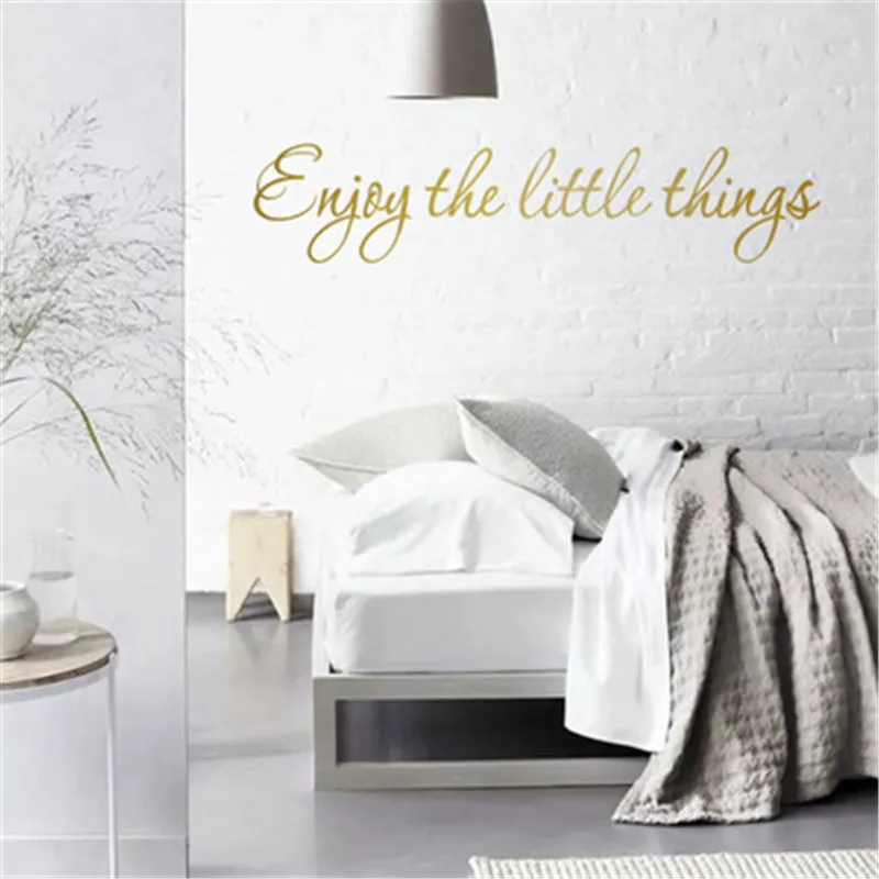 

Enjoy the little things Inspirational Quote Wall Decal for Living Room Home Decor Sticker Art Vinyl Mural Motivational Sticker