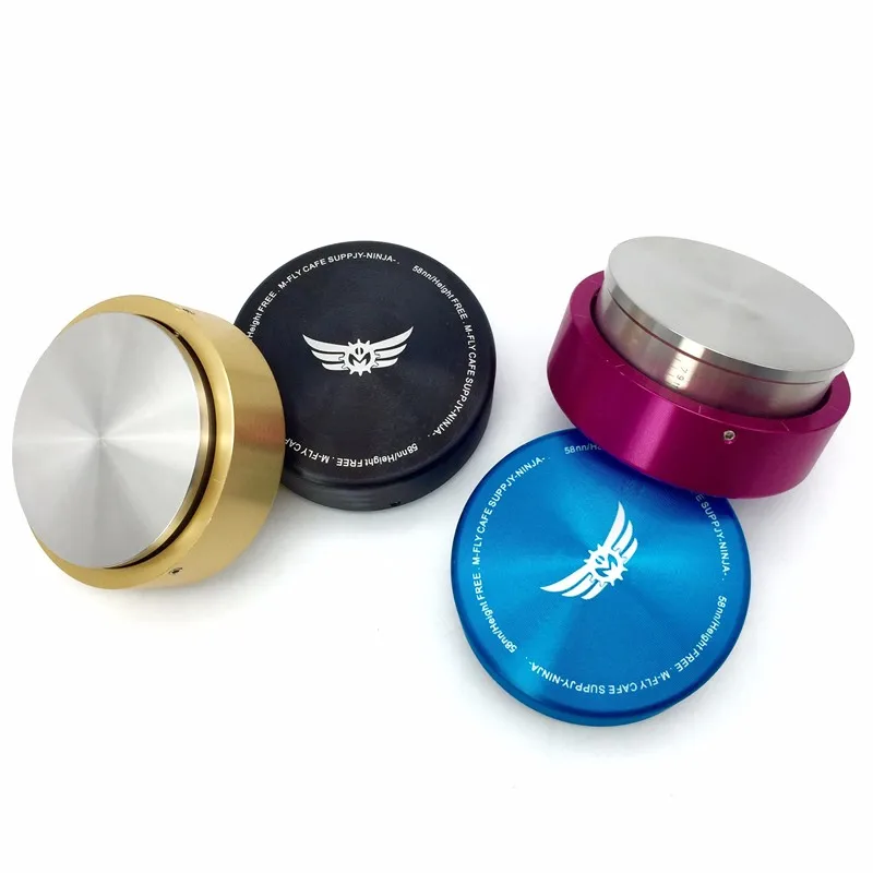 Free shipping new smart stainless steel coffee tamper four colors professional Manually coffee machine grinder tool 58mm 57.5mm 7