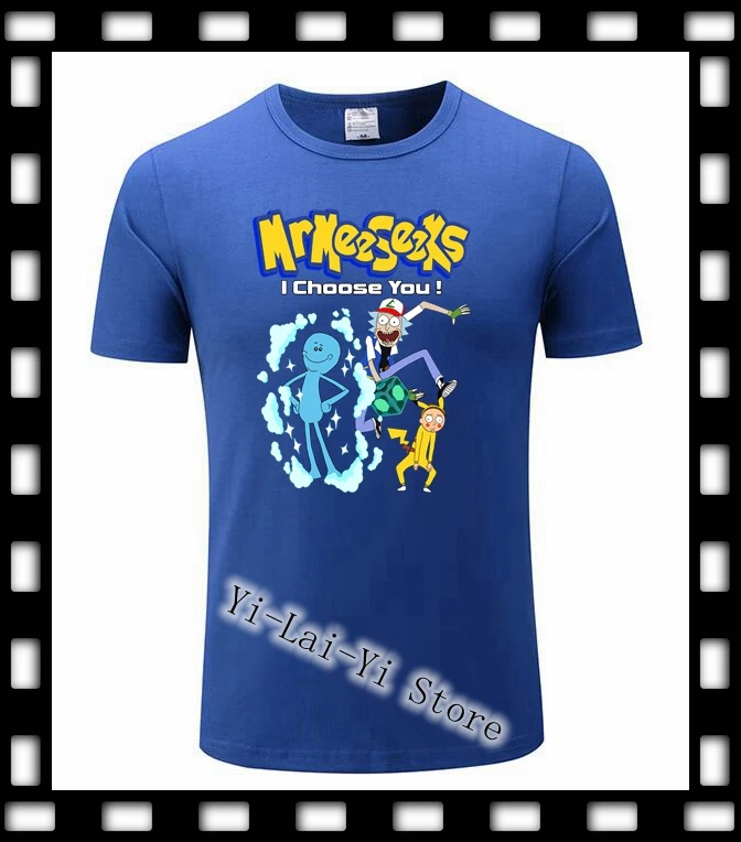 

Ricky Morty Men T Shirt Game Ricka and Morty TShirt Morti Ricky Pickle Rick Stranger Things Pokemon Male anime Men's T-Shirt