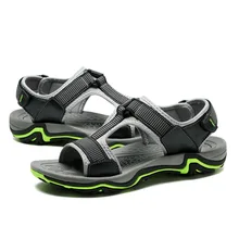 Стиль, мужская обувь из натуральной кожи, мужские летние мягкие сандалии обувь, дышащий светильник, пляжные повседневные качественные прогулочные сандалии 3369