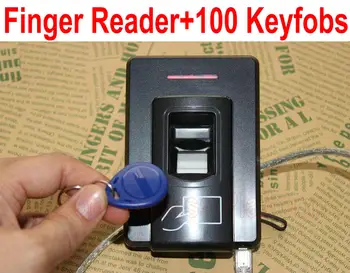 

Fingerprint Access Controller Terminal machine with slave wiegand reader+100 pcs of ID Keytag,Keyfobs