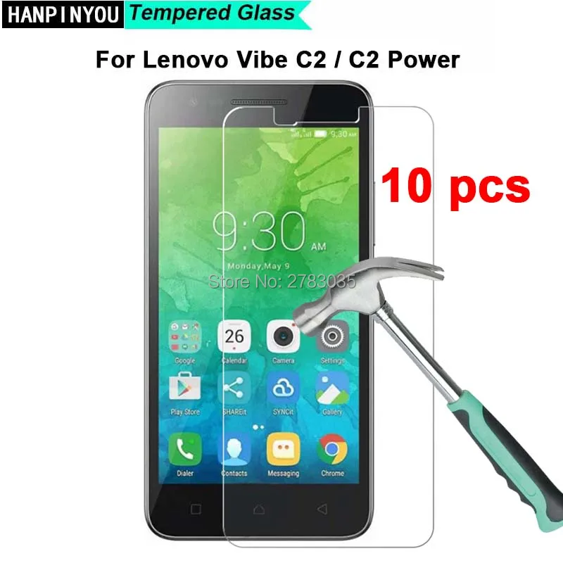 10 шт. для Lenovo Vibe C2 / Power K10a40 5 0 дюйма твердость 9H 2.5D ультратонкое Закаленное стекло