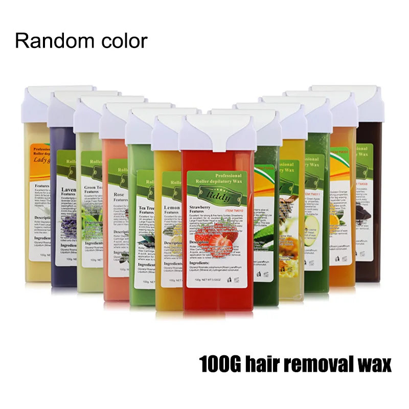 

100g Depilatory Wax Epilator Facial Arm Leg Armpit Body Bikini Underarm Honey Hair Removal Cream Beeswax 12 Flavors @ME8
