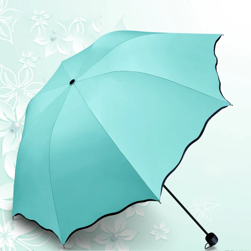 

Three Folding Travel UV Protection Women's Umbrella Beach Umbrella Discolored Sun Umbrellas Children's Umbrella Wind Resistant