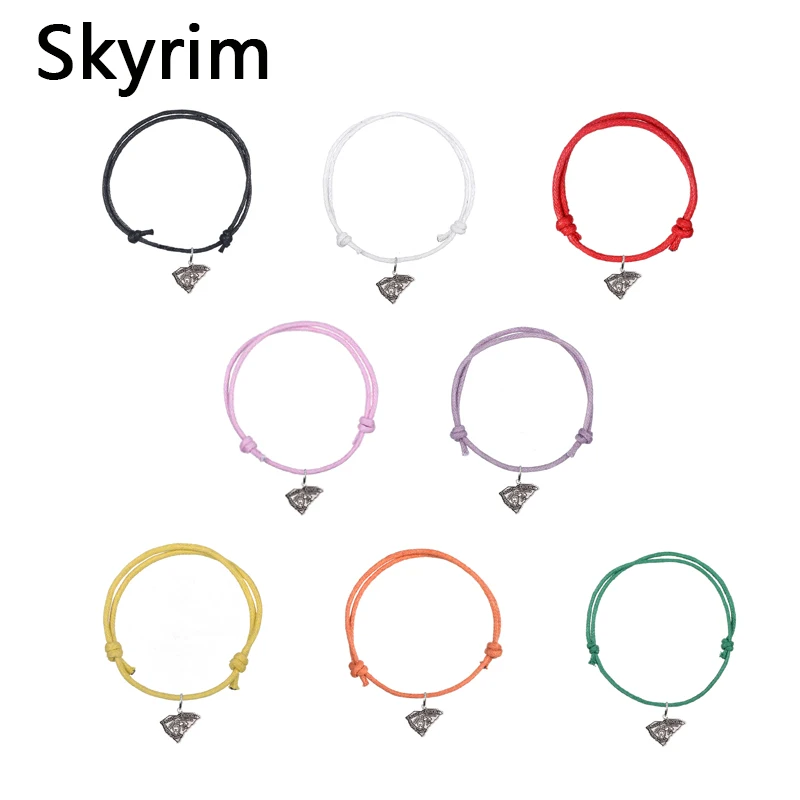 Skyrim 10 шт./лот карта очаровательный воск шнур регулируемые браслеты США штат
